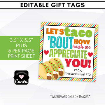 Kitchen staff appreciation gift tags